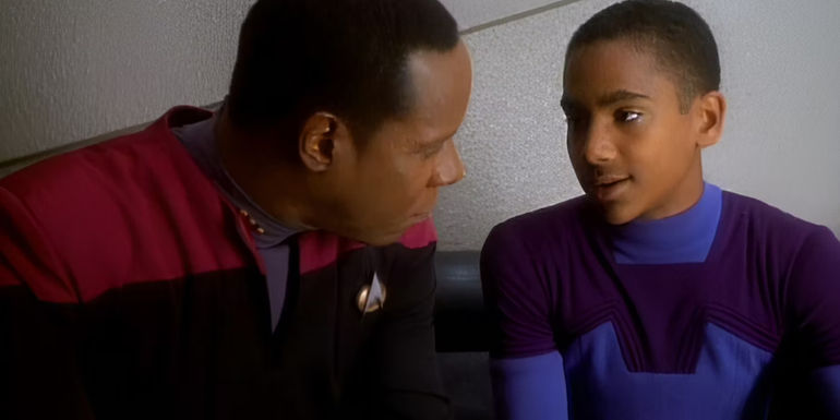 Ben Sisko talking to young Jake Sisko DS9 season 1