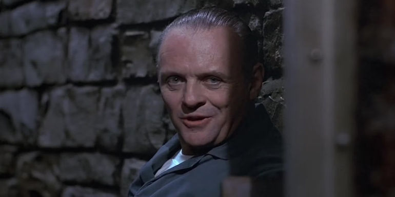 Hannibal Lecter in his cell in The Silence of the Lambs