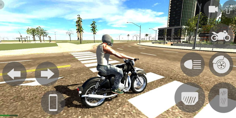 Indian Bike Driving 3D: the player on the bike