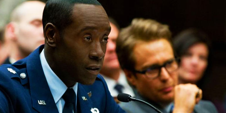 Rhodey with Justin Hammer in Iron Man 2