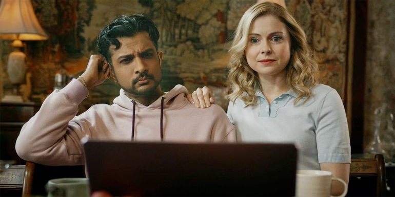 Sam and Jay in the Ghosts season 2 finale