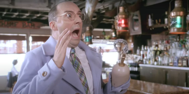 Buster wearing his hook and screaming in Arrested Development