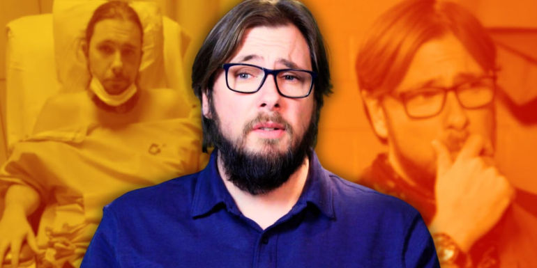 90 day fiance colt johnson orange background with hospital theme