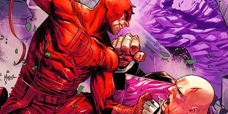 Daredevil fighting Kingpin in Marvel Comics' Devil's Reign