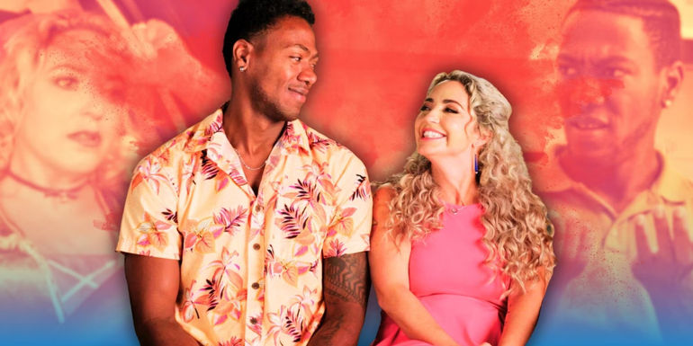  90 Day Fiancé's Daniele Gates & Yohan Geronimo smiling happily together