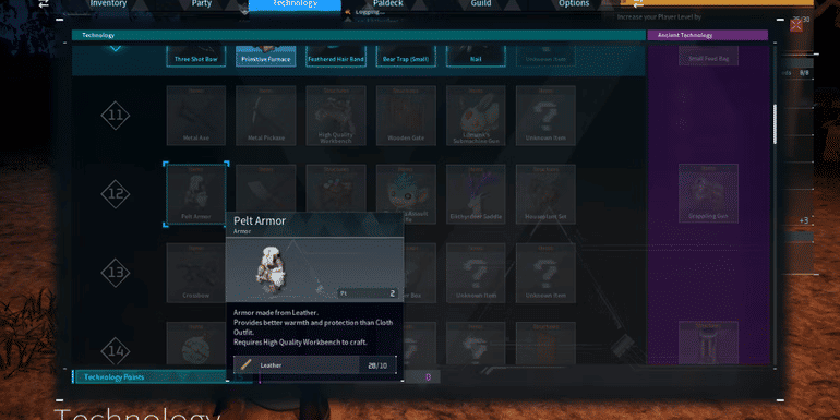 Pelt Armor Palworld