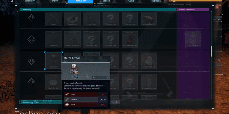 Metal Armor Palworld