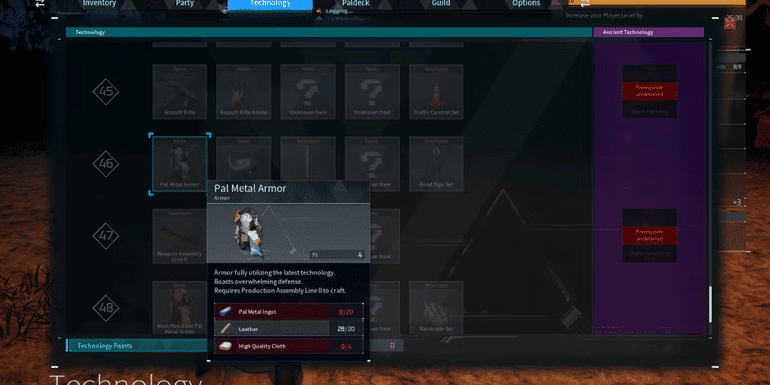 Palt metal armor palworld