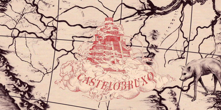 A map showing Wizarding School Castelobruxo