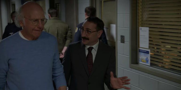 Larry talks to his lawyer in Curb Your Enthusiasm