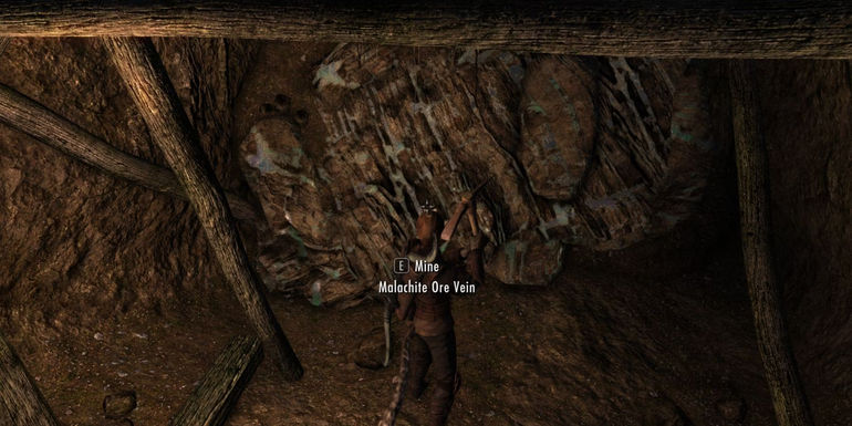 Malachite ore in Skyrim