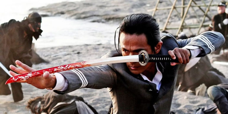 Kenshin with a sword