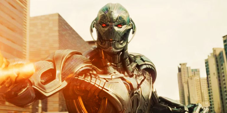 Ultron firing energy blasts in Avengers Age of Ultron