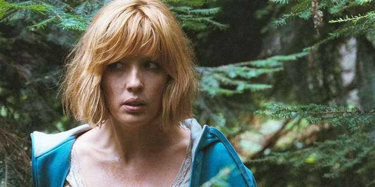 Jenny (Kelly Reilly) looking scared in Eden Lake