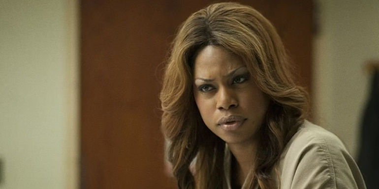 Sophia Burset (Laverne Cox) with a skeptical look on her face in Orange Is The New Black