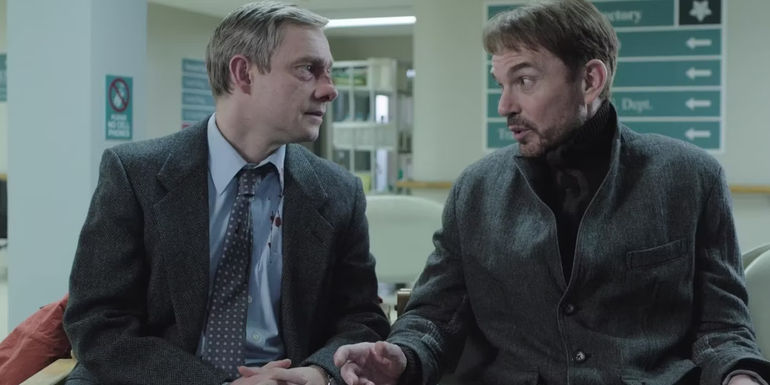 Martin Freeman and Billy Bob Thornton Talk in a Hospital in Fargo Season 1