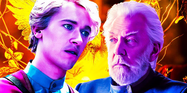 (Tom-Blyth-as-Coriolanus-Snow)-from-The-Hunger-Games-The-Ballad-of-Songbirds-&-Snakes-&-(Donald-Sutherland-as-President-Snow)-from-hunger-games