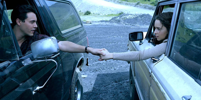 Jack Huston and Emilia Clarke in Above Suspicion