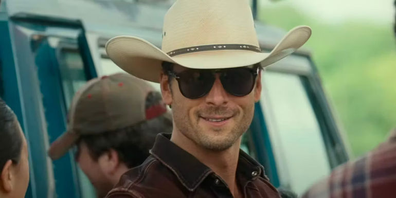 Glen Powell as Tyler Owens in Twisters