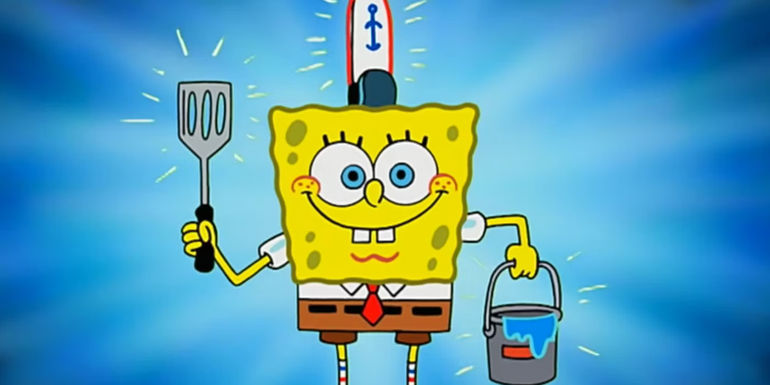 SpongeBob ready to clean