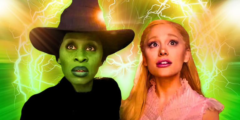 Cynthia Erivo as Elphaba and Ariana Grande as Glinda in the Wicked trailer