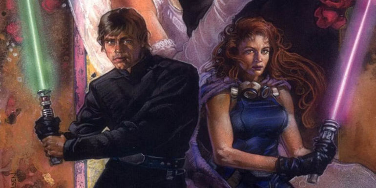 Luke Skywalker and Mara Jade.