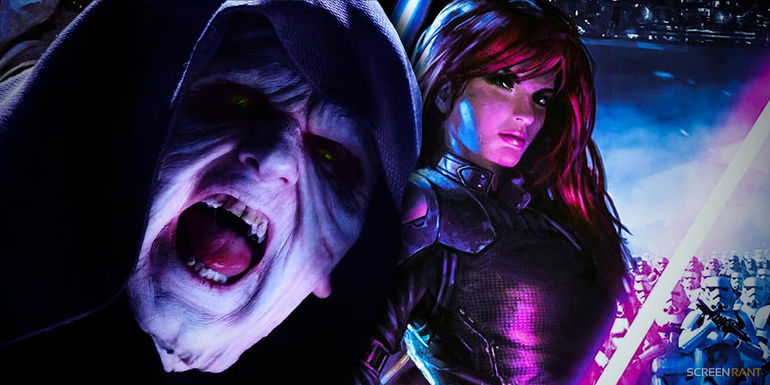 Emperor Palpatine and Mara Jade.