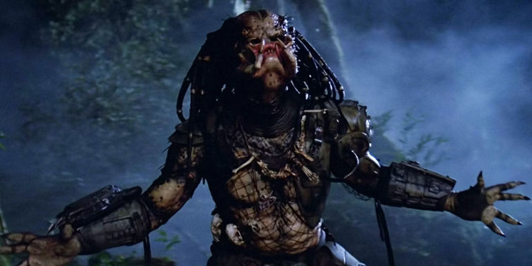 The Predator roars a war cry in Predator