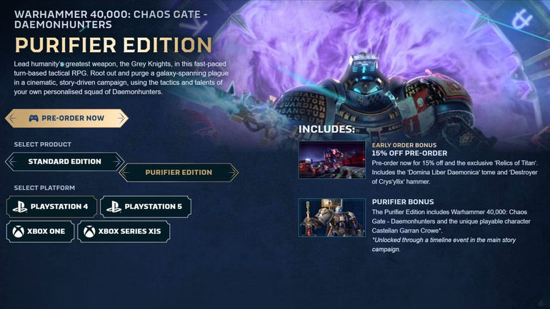 The contents of the Purifier Edition of Warhammer 40,000: Chaos Gate - Daemonhunters