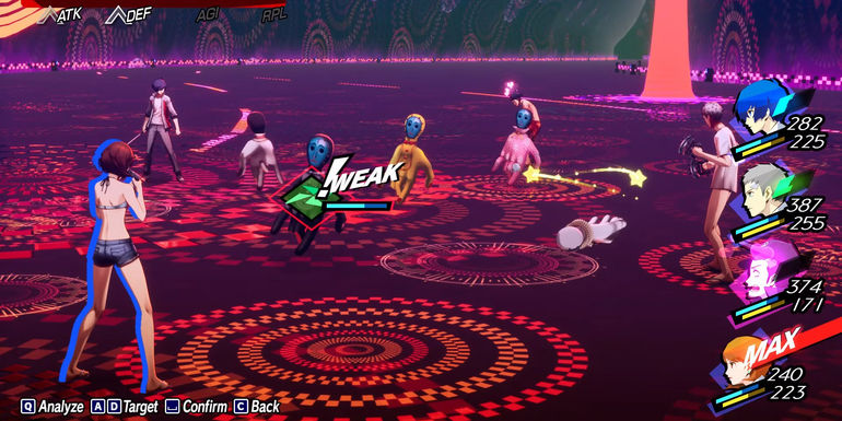 Image of Yukari using a Wind attack on a Killing Hand in Persona 3 Reload