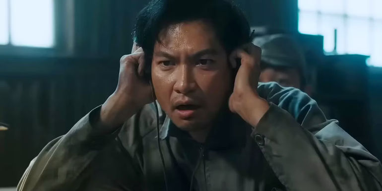 A Distraught Soldier Listening to His Radio in Godzilla Minus One