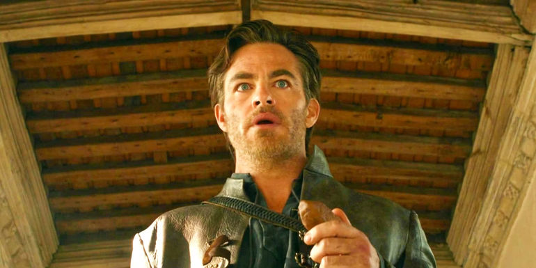Chris Pine as Edgin in Dungeons & Dragons: Honor Among Thieves.