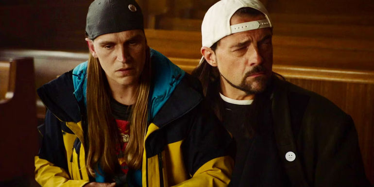 Jason Mewes as Jay and Kevin Smith as Silent Bob in court in Jay and Silent Bob Reboot