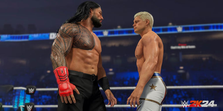 WWE 2K24 roman vs cody