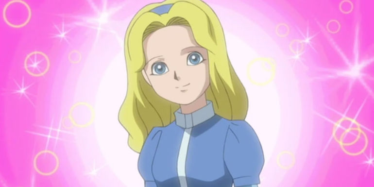 Maria Robotnik smiling with pink background in Sonic