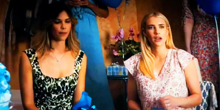 Mary Parker at her baby shower in Madame Web