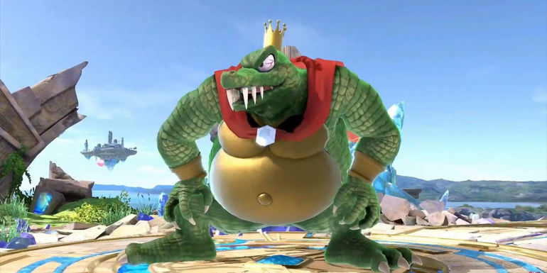King K. Rool at the Final Destination stage in Super Smash Bros. Ultimate