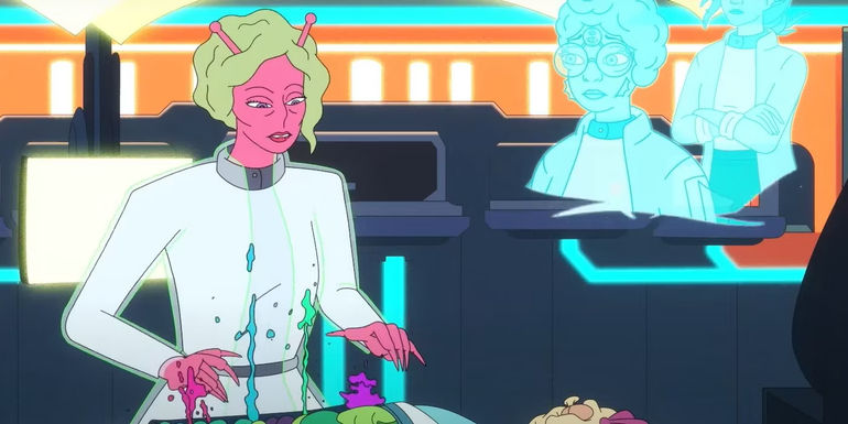 Dr Azel performing surgery in the Second Best Hospital in the Galaxy