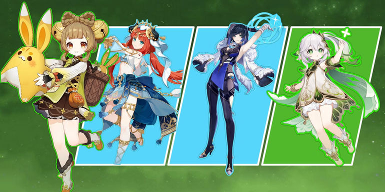 Genshin Impact Team Composition Yaoyao Nilou Yelan Nahida