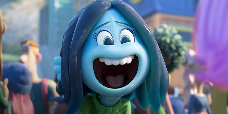 Ruby Gillman transforming into her Kraken form in the movie Ruby Gillman Teenage Kraken.