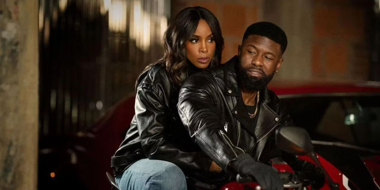 Kelly Rowland as Mea Harper rides shotgun with Trevante Rhodes as Zyair Malloy in Mea Culpa.