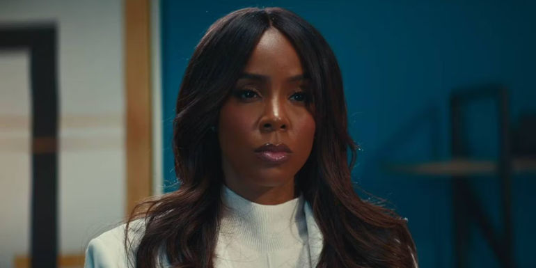 Kelly Rowland as Mea Harper scowls in a scene from Mea Culpa.