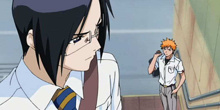 Uryu and Ichigo exchanging looks
