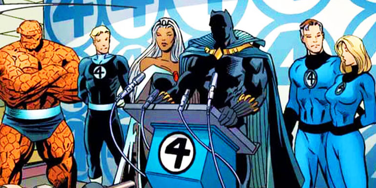Black Panther and Storm with the Fantastic Four in Marvel Comics - Connecting with the Marvel Universe