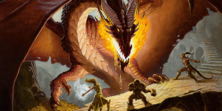 Official art from Dungeons and Dragons showing an adventuring party fighting a dragon. - The sunsetting of the Portuguese version comes as Dungeons and Dragons has major changes on the horizon for the beloved game