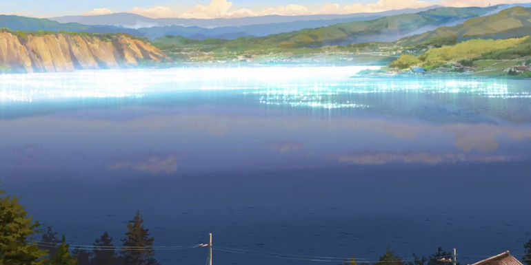 Your Name Itomori in the sun after being saved