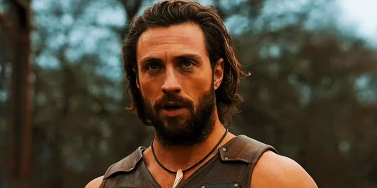 Aaron Taylor-Johnson as Sergei Kravinoff in the SSU's Kraven the Hunter