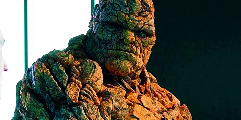 Jamie Bell as the Thing at the end of Fantastic Four 2015