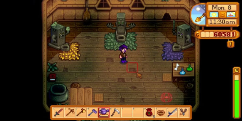 The interior of the Witch's Hut showing the three wish machines. - Stardew Valley Update 1.6 PC Release Date