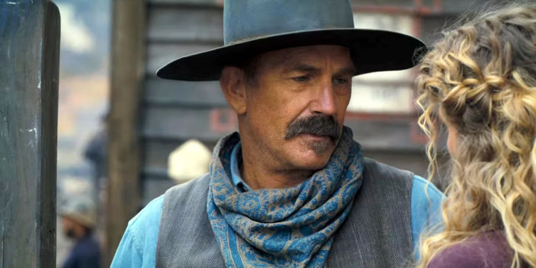 Kevin Costner in Horizon: An American Saga. - How Old Kevin Costner & Abbey Lee Are In Real Life